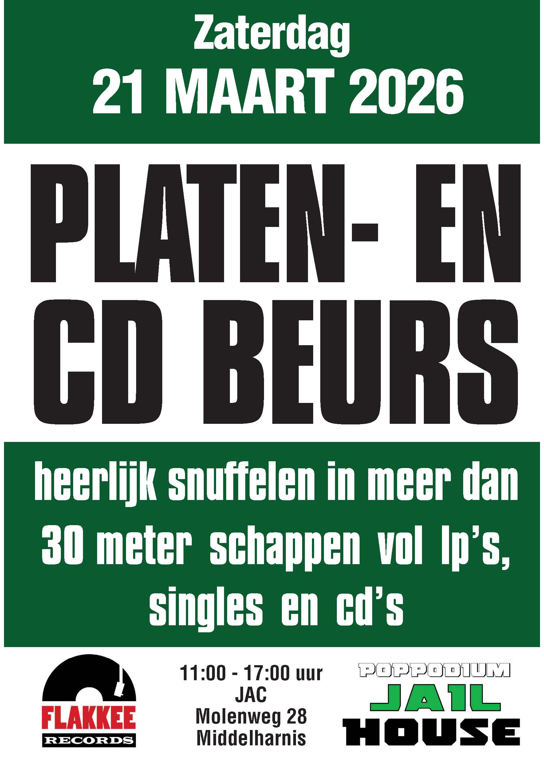 Platen en CD beurs Poppodium Jailhouse